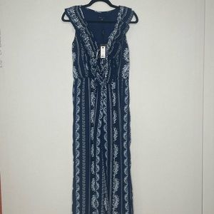 Romeo+Juliet Romper Blue Floral Sz S NWT